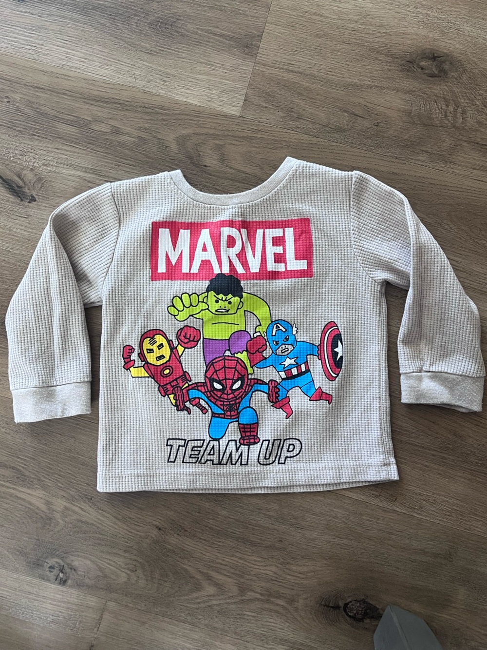 Marvel Cream Kids Tee with Red Logo 2T